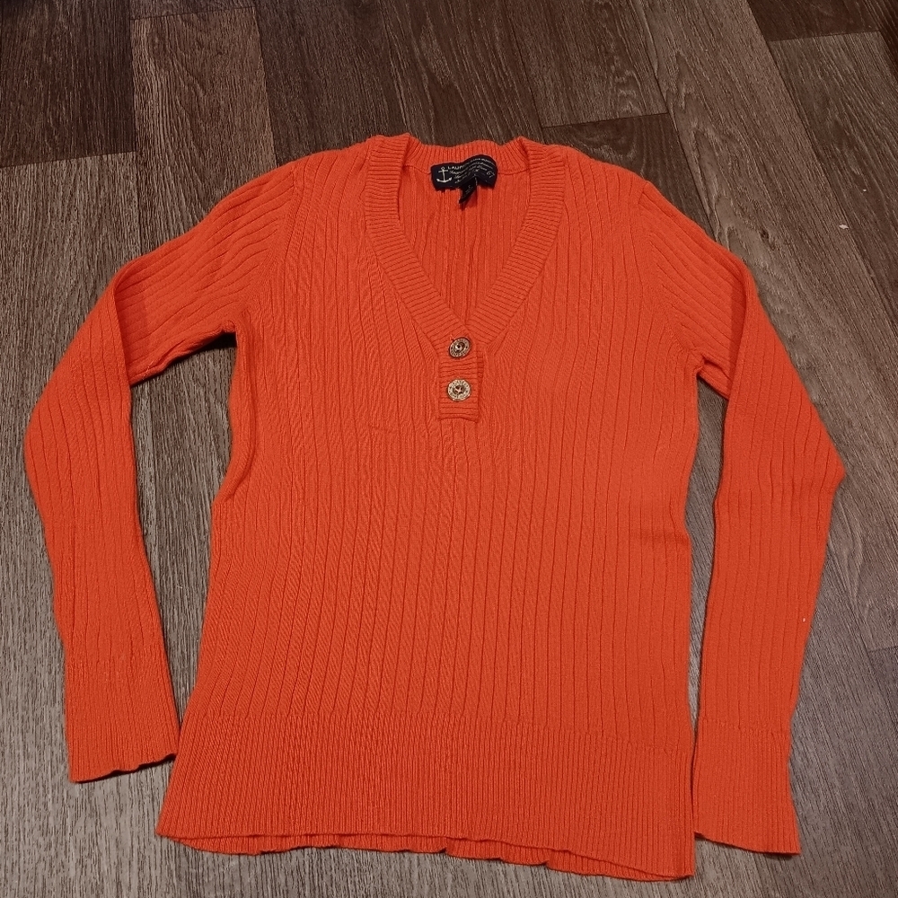 Lauren Ralph Lauren Orange Sweater By Lauren Jeans Company Vintage